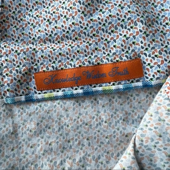 Robert Graham Modern American Micro Paisley Button Down Shirt Large Tailored Fit - Picture 10 of 14